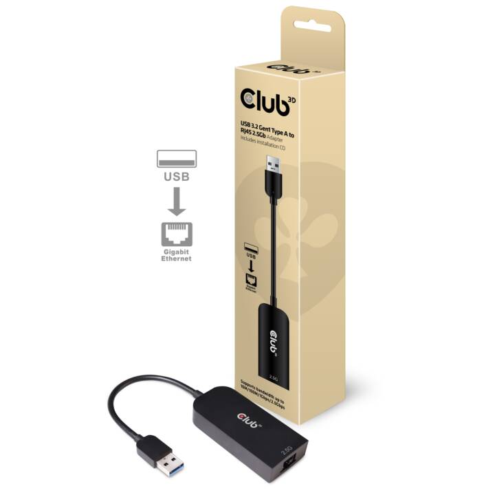 CLUB 3D Adaptateur vidéo (USB Type-A)