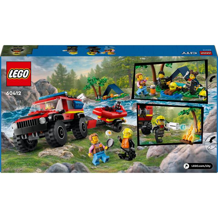 LEGO City Fuoristrada antincendio e gommone di salvataggio (60412)