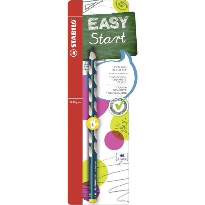 STABILO Bleistift EASYgraph Petrol, für Linkshänder