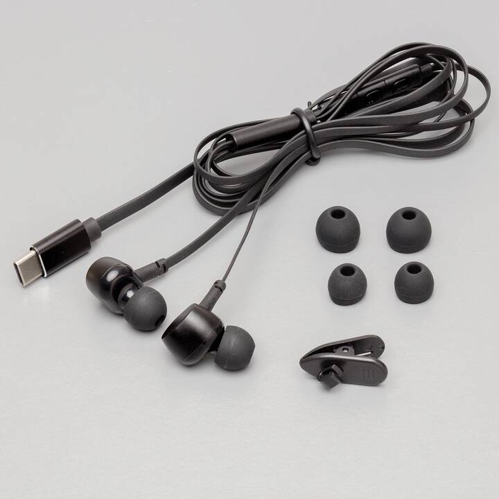 INTERTRONIC Stereo-Headset Wirebuds 35 (Schwarz)