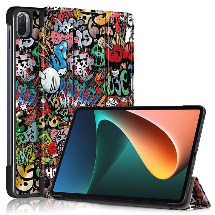 EG Housse magnétique pour Xiaomi Mi Pad 5 Pro (2021) - multicolore - graffiti