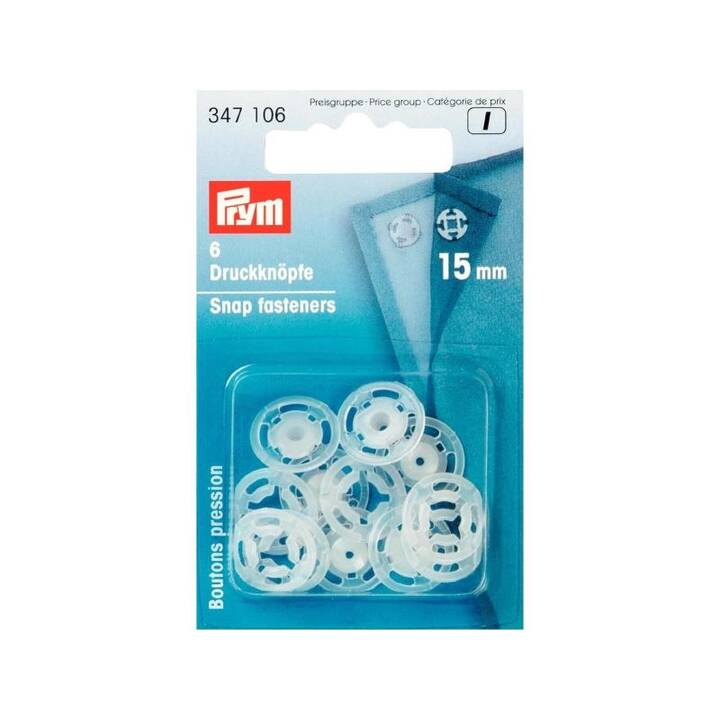 PRYM GROUP Pulsanti (Bianco, Plastica dura)