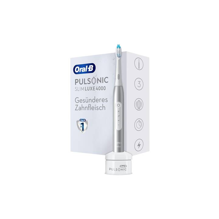 ORAL-B Pulsonic Slim Luxe 4000 (Argent, Blanc)