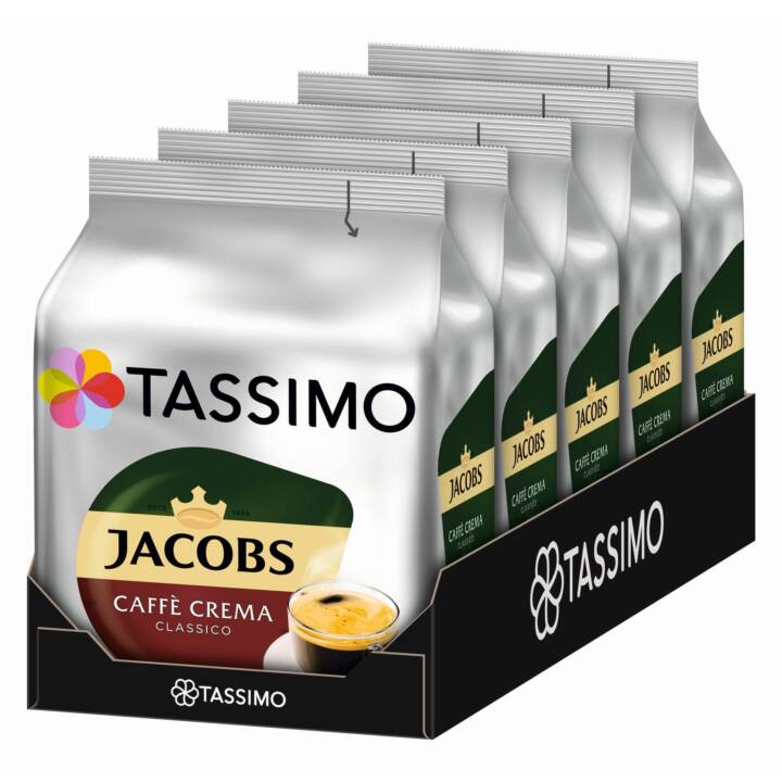 TASSIMO Kaffeekapseln Caffè Crema Classico Jacobs (5x 16 Stück)