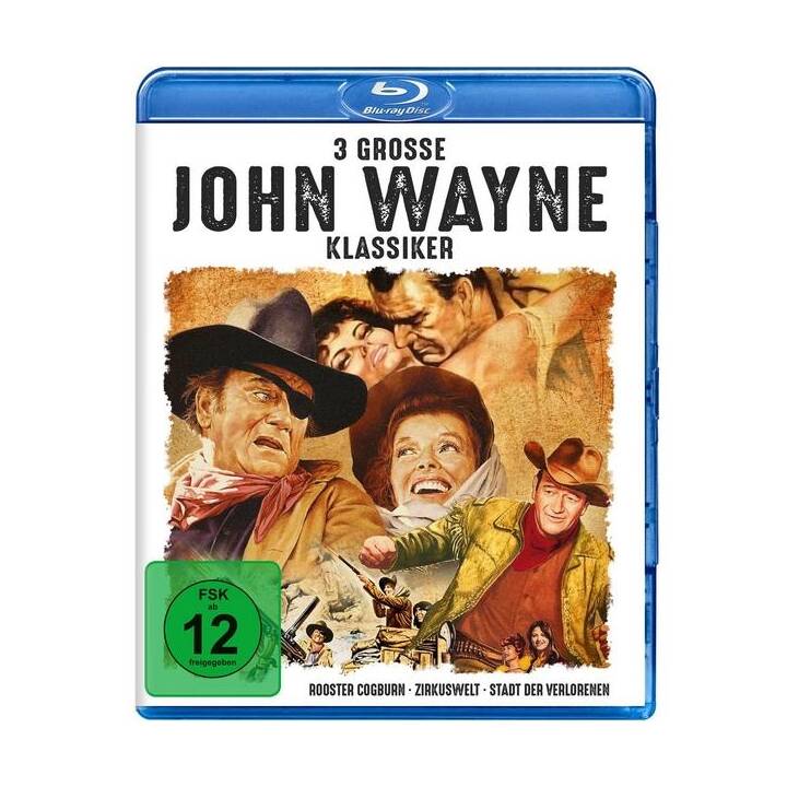 3 grosse John Wayne Klassiker - Rooster Cogburn / Zirkuswelt / Stadt der Verlorenen (EN, DE)