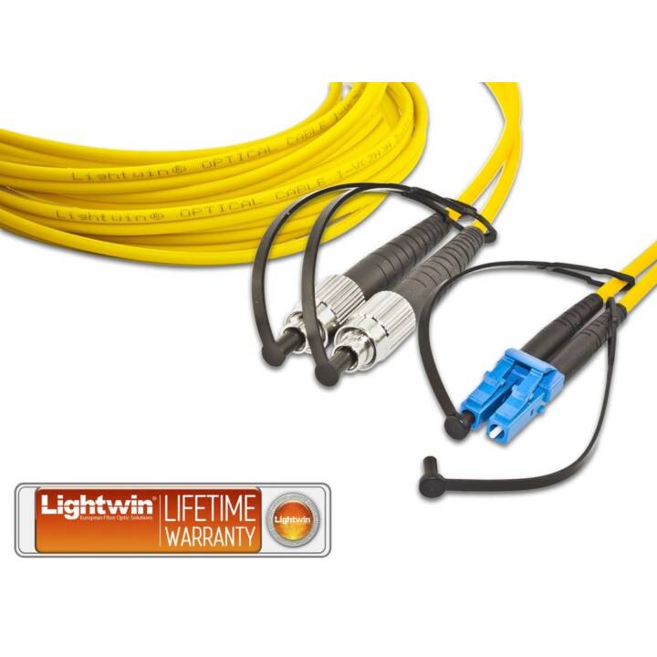 LIGHTWIN LWL HQ Netzwerkkabel (LC Single-Modus, SC-Duplex, 1 m)
