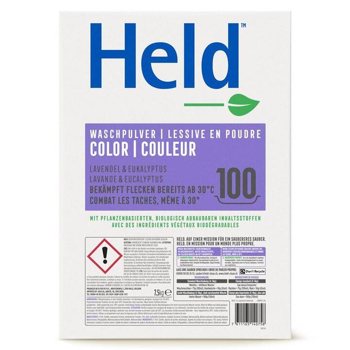 HELD Lessive pour machines Colour (7500 g, Poudre)
