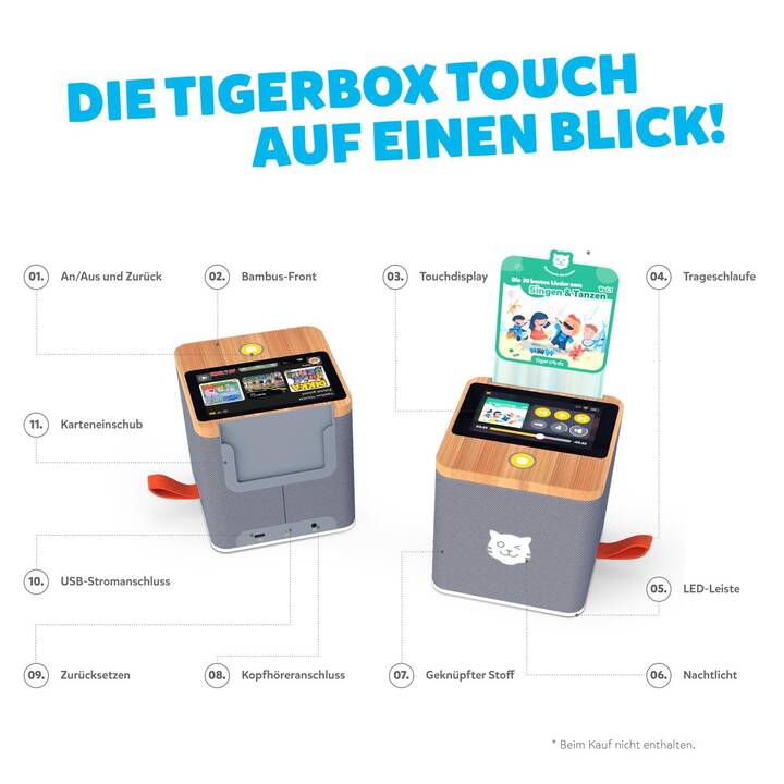 TIGERMEDIA Kinderaudioplayer Tigerbox Touch Plus Swiss Edition (DE, Schweizerdeutsch)