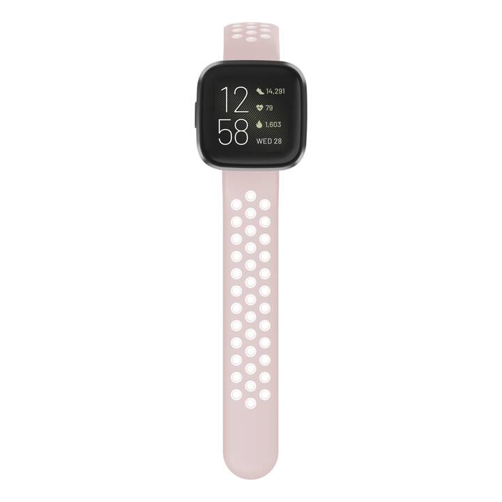 HAMA 00086229 Armband (Fitbit Versa Lite / Versa 2, Grau, Pink)