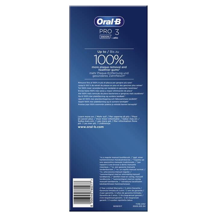 ORAL-B Pro 3 3900N Duo (Schwarz, Rosa)