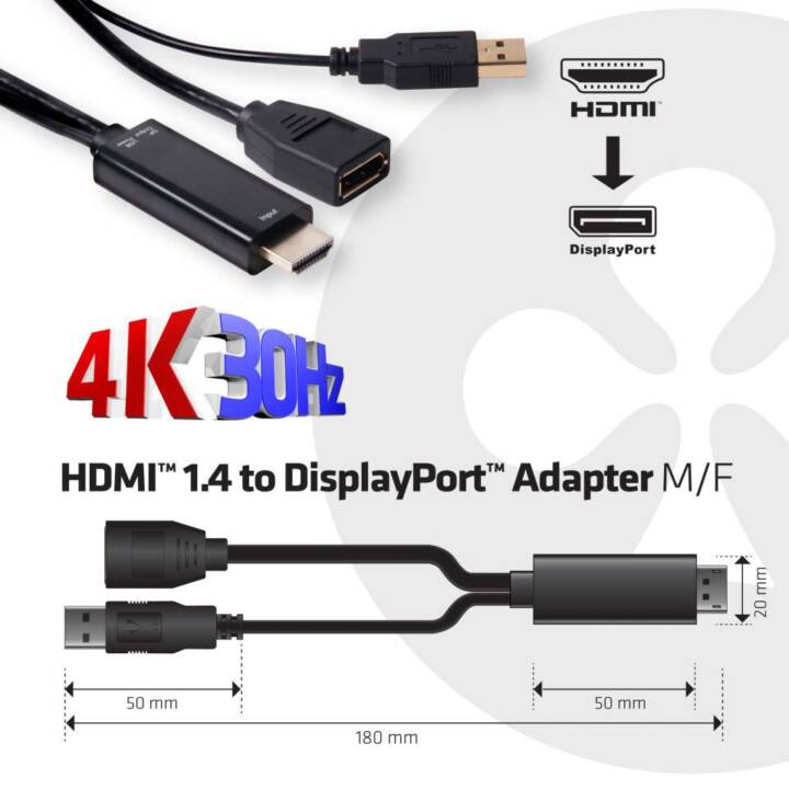 CLUB 3D CAC-2330 Adaptateur vidéo (HDMI)