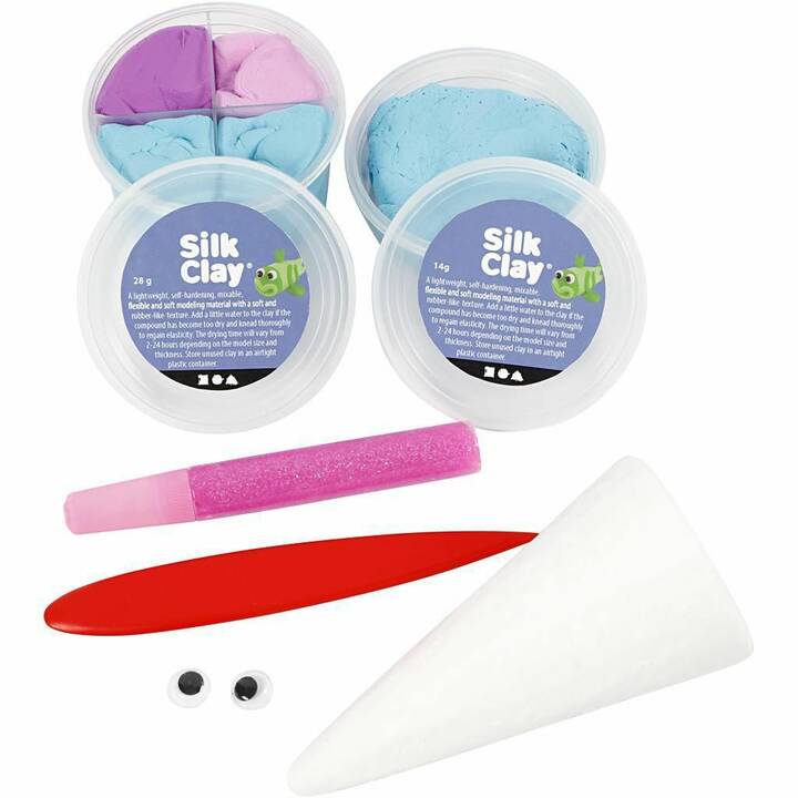 CREATIV COMPANY Modelliermasse Foam & Silk Clay Shaun the Sheep LU-LA Set (Violett, Blau)