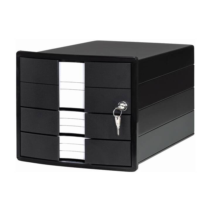HAN Büroschubladenbox Impuls (A4, 28 cm  x 36.7 cm  x 23.5 cm, Schwarz)