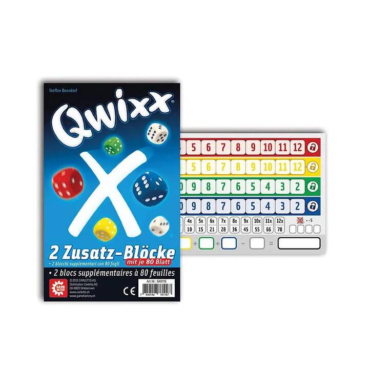 CARLETTO Qwixx - 2 Zusatz-Blöcke (DE)