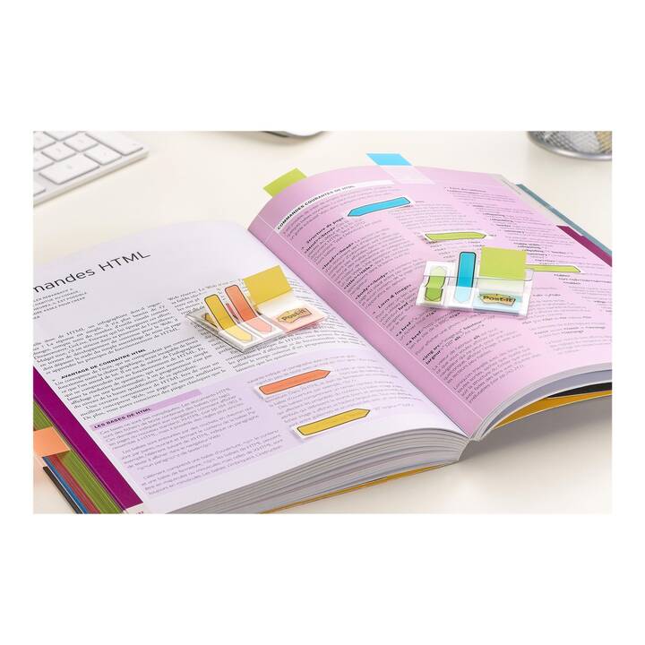 3M Notes autocollantes Index Strong (4 x 10 feuille, Multicolore)