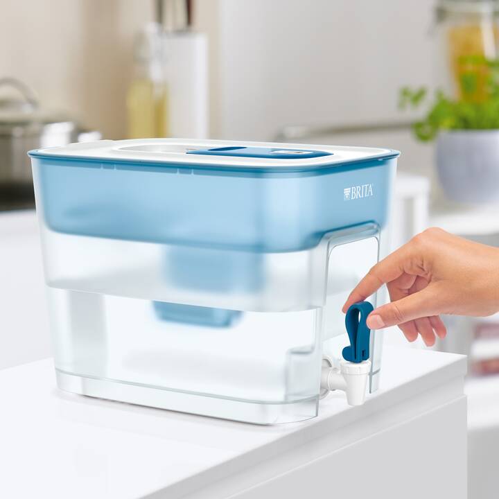 BRITA Filtro acqua da tavola Flow (8.2 l, Transparente, Blu chiaro, Blu, Bianco)