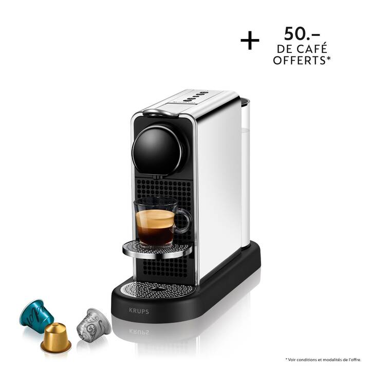 KRUPS Nespresso CitiZ Platinum (Nespresso, Chrom, Schwarz) Interdiscount