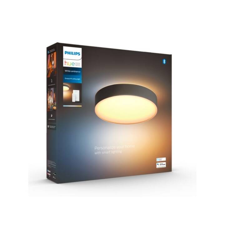 PHILIPS HUE Deckenleuchte Enrave (Schwarz)