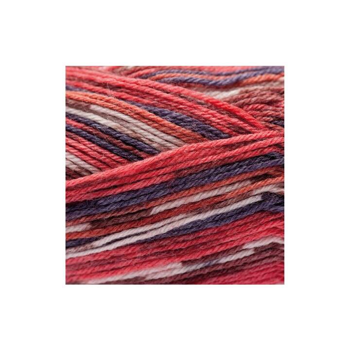 RICO DESIGN Wolle (100 g, Rot, Mehrfarbig)