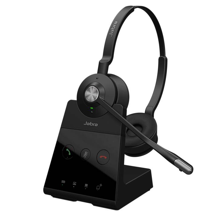 JABRA Office Headset Engage 65 Stereo (On-Ear, Kabellos, Schwarz)