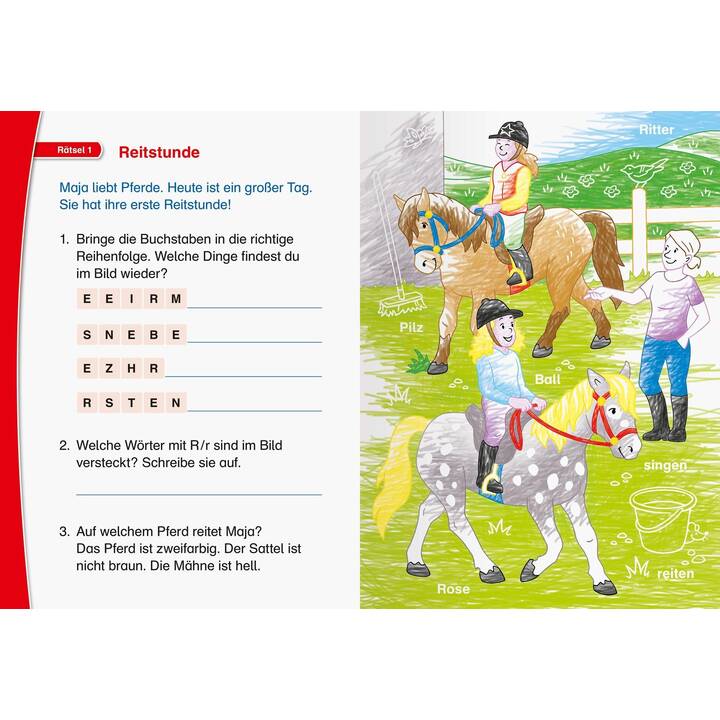 Leserabe Rätselspass Zauber-Malrätsel zum Lesenlernen: Pferde (1. Lesestufe)