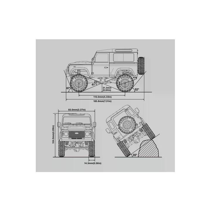 KYOSHO Crawler Mini-Z Land-Rover D90 (1:21.5)