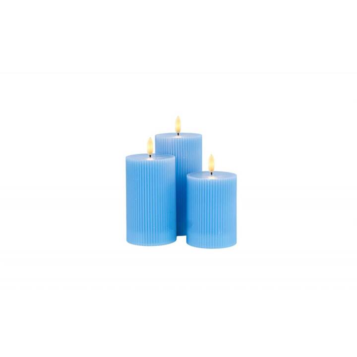SIRIUS Smilla LED-Kerze (Blau, 3 Stück)