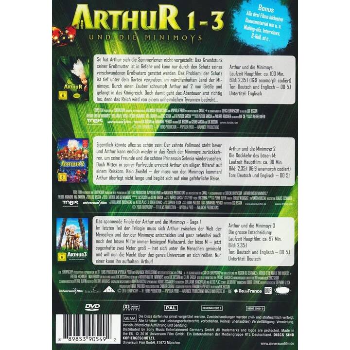 Arthur und die Minimoys 1-3 (DE, EN)
