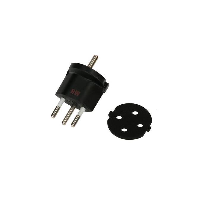 MAX HAURI Fixadapter IP44 T12 3-pin (Typ F, Schukosteckdose / Typ J, CH)