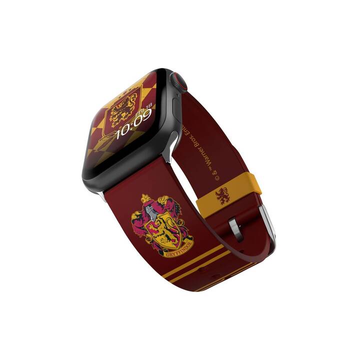 MOBY FOX Harry Potter Gryffindor Armband (Apple Watch 40 mm / 38 mm / 42 mm / 44 mm, Gold, Dunkelrot)