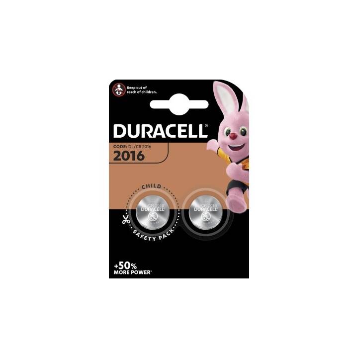 DURACELL Specialty Batterie (CR2016, 2 pièce)