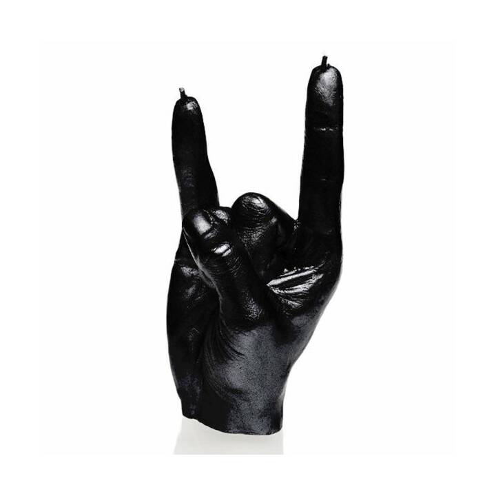 CANDELLANA Bougie à motifs Hand Rock (Noir)