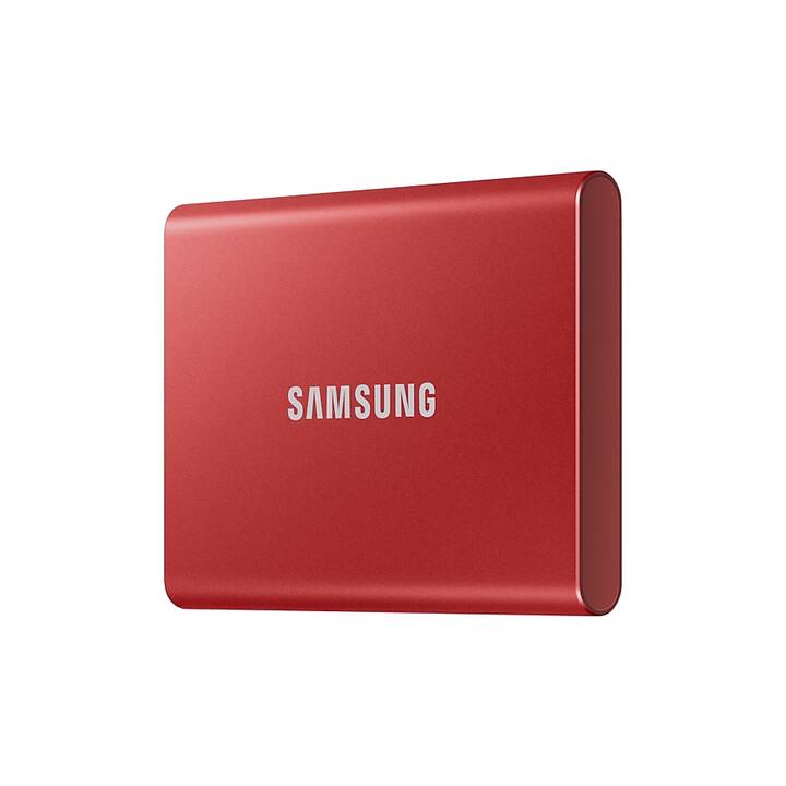 SAMSUNG Portable SSD T7 (USB Typ-C, 1000 GB, Rot)