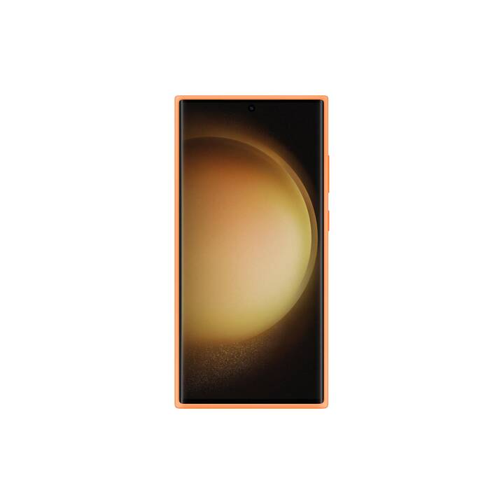 SAMSUNG Backcover Silicon (Galaxy S23 Ultra, Arancione)