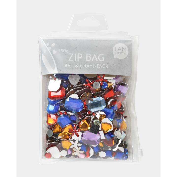 I AM CREATIVE Pietra preziosa Zip Bag (Multicolore)