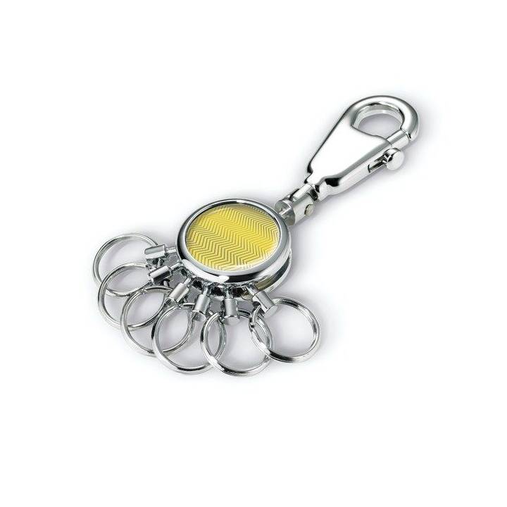 Porte-Clés Organisateur TROIKA SCHALTPAN - 6 Anneaux Interchangeables, Métal Chromé