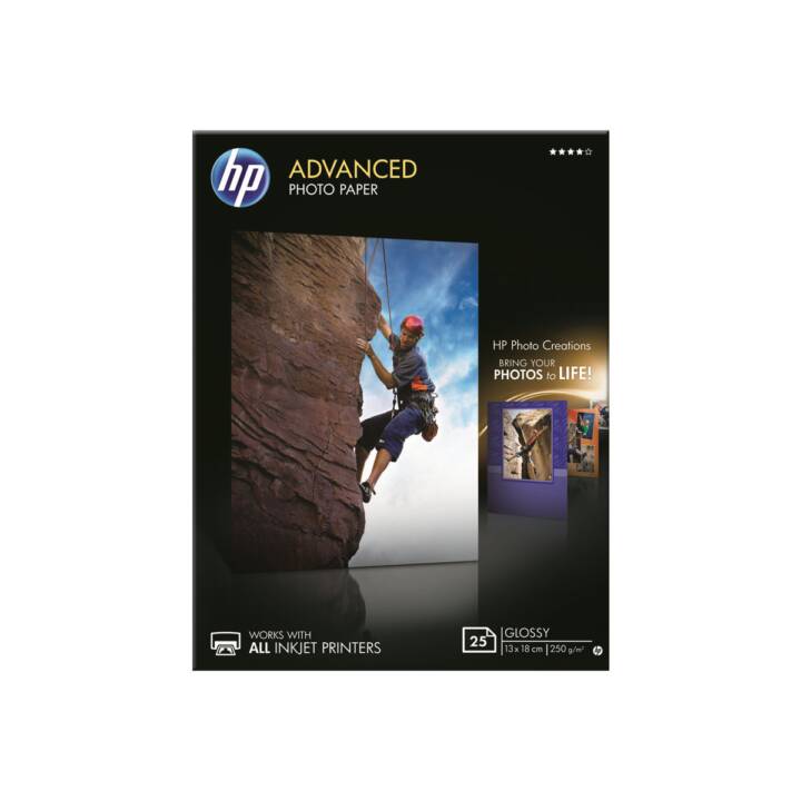 HP Advanced Papier photo (25 feuille, 130 x 180, 250 g/m2)