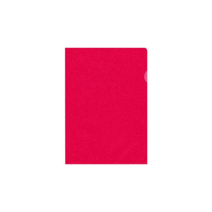 BÜROLINE Cartellina trasparente (Rosso, A4, 100 pezzo)