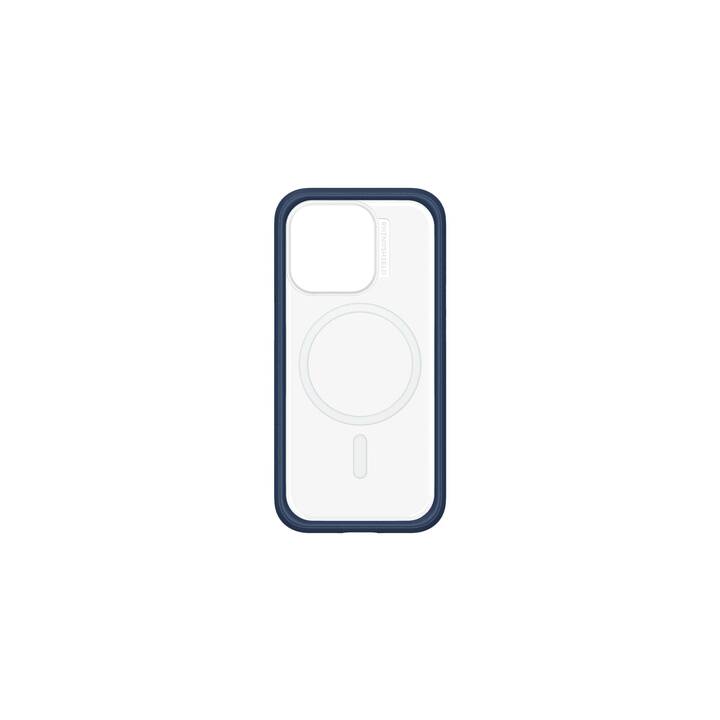 RHINOSHIELD Backcover MagSafe Mod NX (iPhone 15 Pro Max, Sans motif, Transparent, Bleu marine)