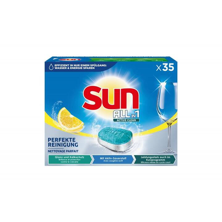 SUN Spülmaschinenmittel All-in-1 Active Clean Zitrone (35 Tabs)