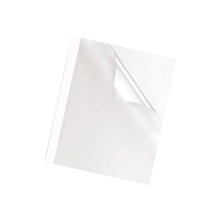 FELLOWES Dossiers chemises 200 g/m², (Transparent, Blanc, A4, 100 pièce)
