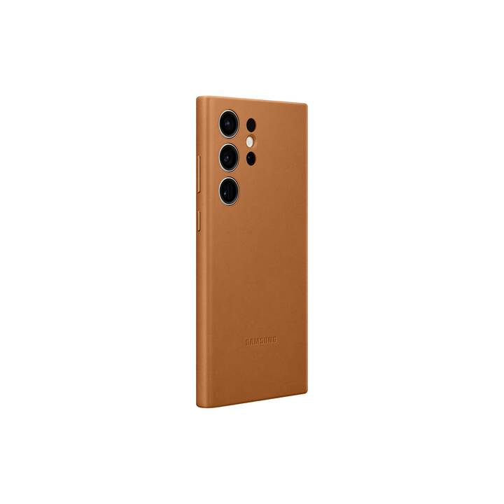 SAMSUNG Backcover Leather (Galaxy S23 Ultra, Camel)