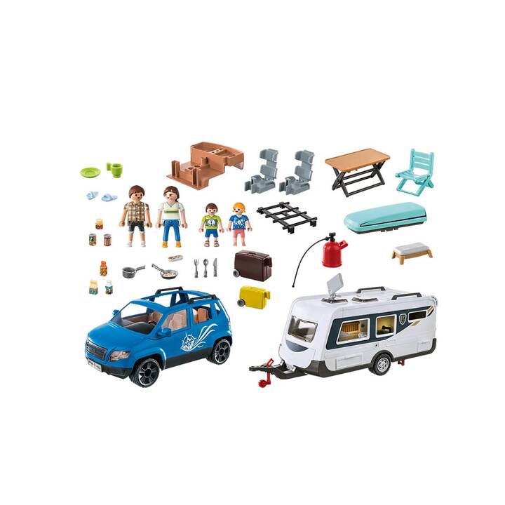 PLAYMOBIL Family Fun Wohnwagen mit Auto (71423)