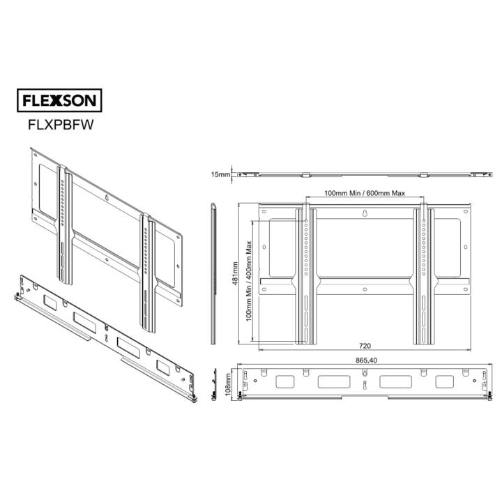 FLEXSON Supporto a muro per TV FLXPBFW1021 (37" – 55")