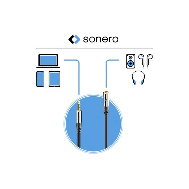 SONERO Audio Verlängerungskabel (3.5 mm Klinke, 3 m)