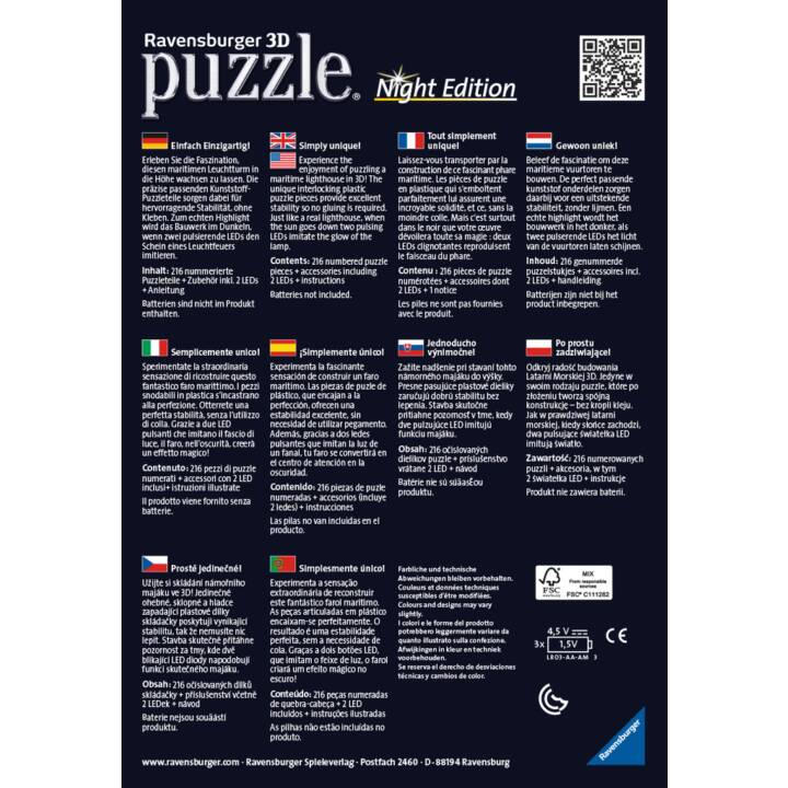 RAVENSBURGER Luogo di interesse Puzzle 3D (216 x)