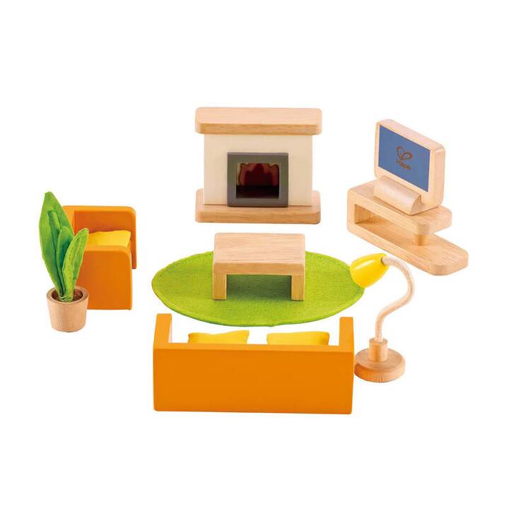 HAPE TOYS Puppen Einrichtungs-Set (Natur, Grün, Orange)
