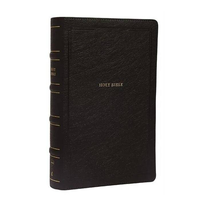 NKJV, End-of-Verse Reference Bible, Personal Size Large Print, Leathersoft, Black, Red Letter, Comfort Print