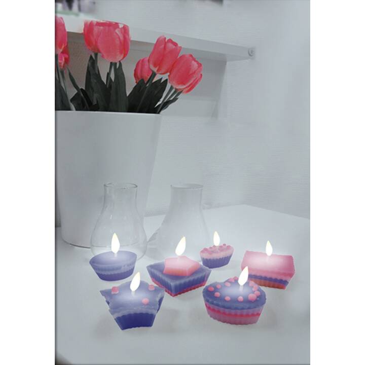 SES CREATIVE Kit de moulage de bougies (5 pièce, 0.21 kg, Étoile, Coeur)