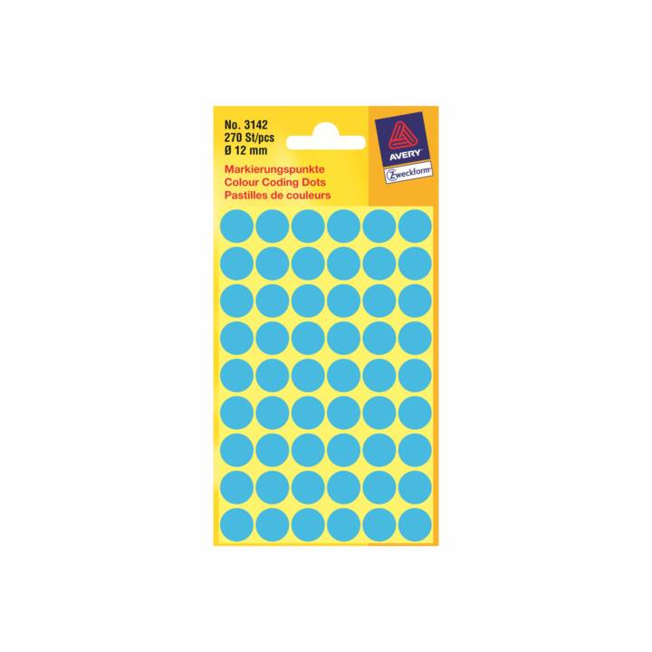 AVERY ZWECKFORM Sticker (Blau, 270 Stück)